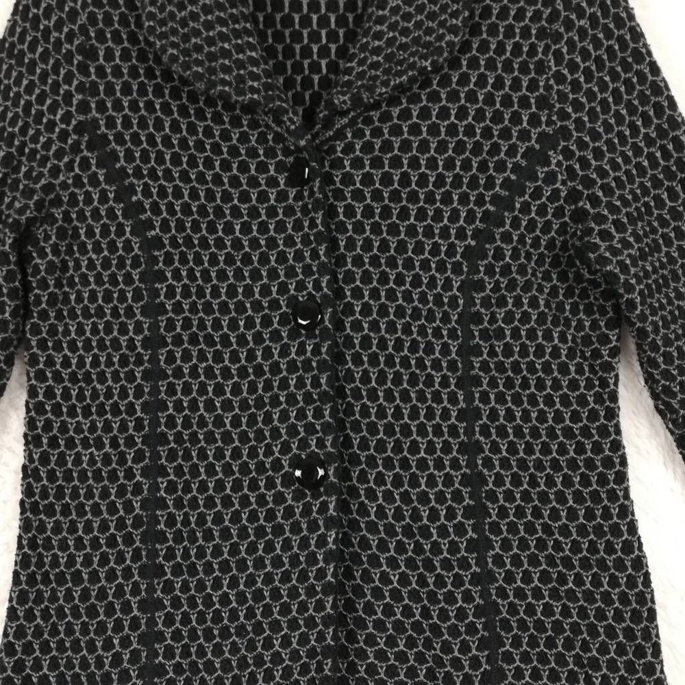 Pendleton Womens Jacket Knit Black Geometric Butt… - image 6